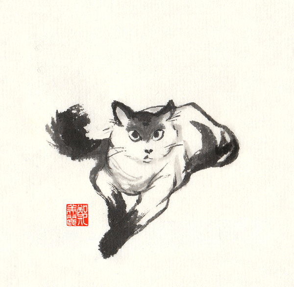 Chinese ink cat