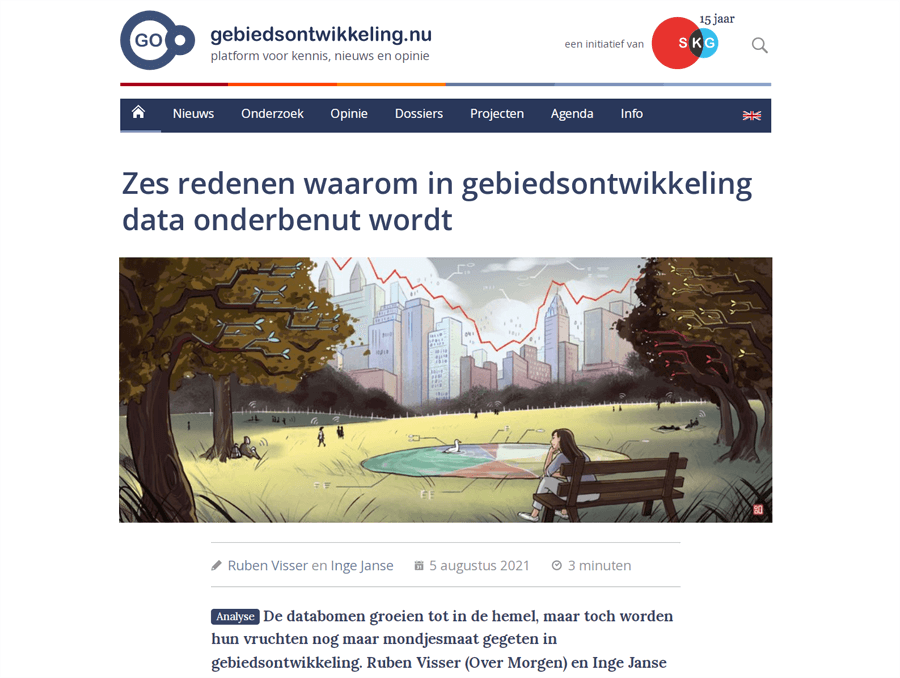 Gebiedsontwikkeling.nu editorial illustration big data screenshot