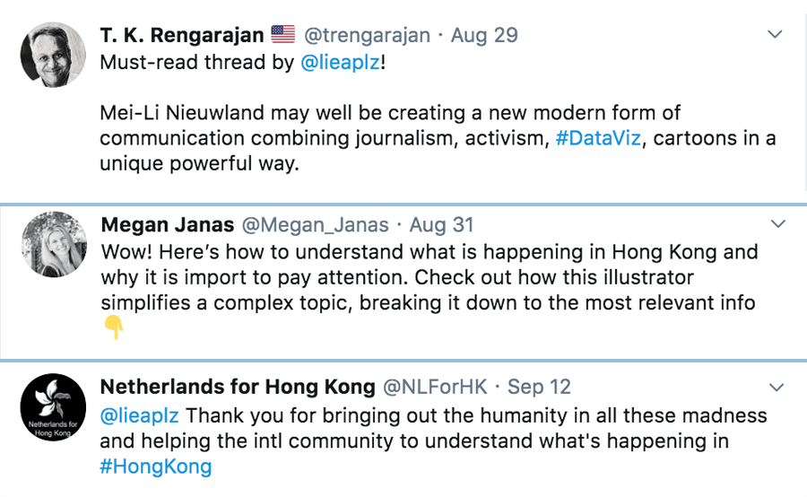 Hong Kong comic tweets