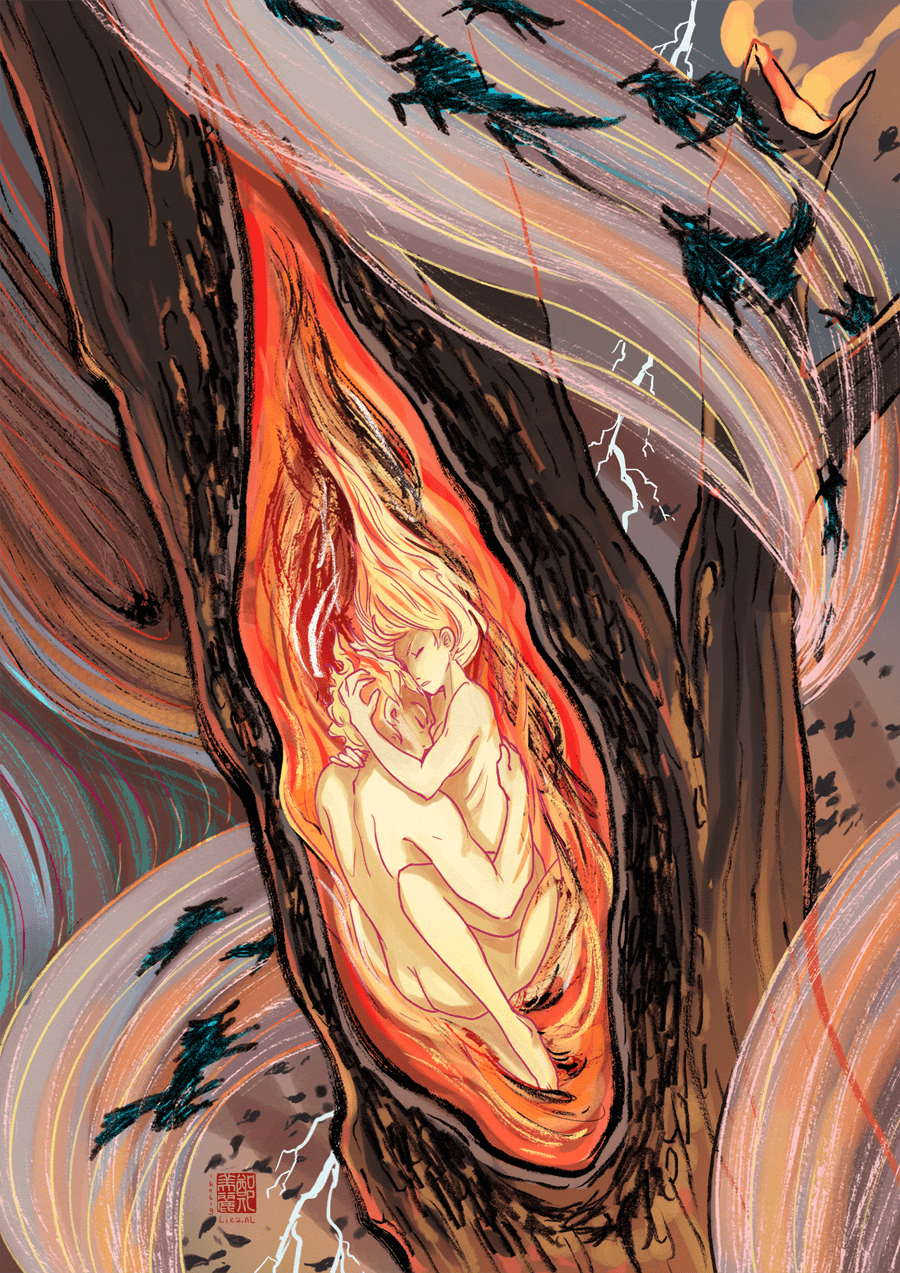 No Roots illustration series Storm adversity